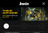 Bwin Registration Form Step 1 Mobile Device View