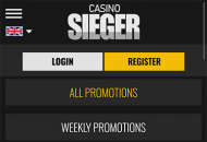 CasinoSieger Promotions 2 Mobile Device View 