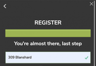 HouseOfJack Registration Form Step 3 Mobile Device View