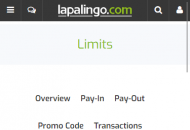 Lapalingo Responsible Gambling Settings Mobile Device View