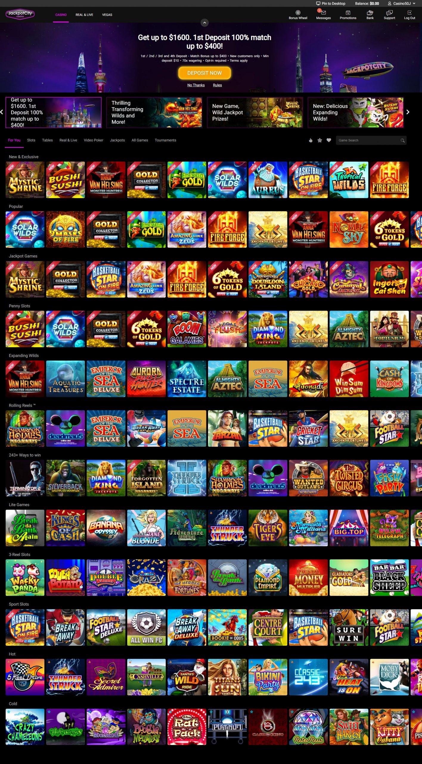 jackpot city free slots