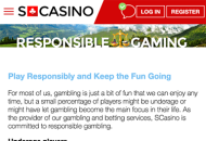 SCasino Responsible Gambling Information Mobile Device View