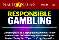 Planet7 Responsible Gambling Information Mobile Device View