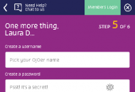 Playojo Registration Form Step 5 Mobile Device View