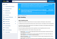 WilliamHill Responsible Gambling Information Desktop Device View