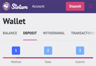 Slotum Payment Methods Mobile Device View
