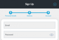 BetVictor Registration Form Step 3 Mobile Device View