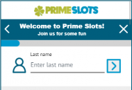 Primeslots Registration Form Step 3 Mobile Device View
