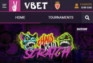VBet Homepage Mobile Device View 
