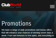 ClubWorld Promotions Mobile Device View