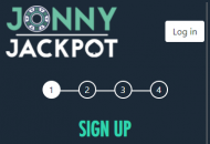 JonnyJackpot Registration Form Step 1 Mobile Device View