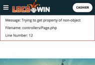Locowin Homepage Mobile Device View