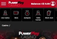 Powerplay Homepage Mobile Device View