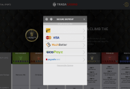 TradaCasino Payment Methods Desktop Device View