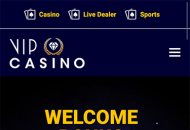VIPcasino Homepage Mobile Device View