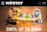WinnerCasino Homepage Mobile Device View