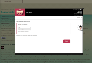 777 Responsible Gambling Settings Desktop Device View