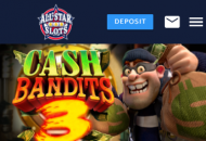 AllStarSlots Homepage Mobile Device View