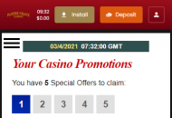 PlayerPalace Promotions Mobile Device View