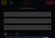 StayLucky Registration Form Step 3 Mobile Device View