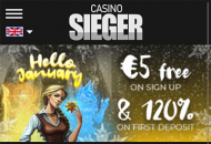 CasinoSieger Registration Form Step 1 Mobile Device View 