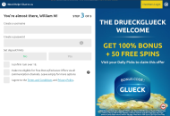 DrueckGlueck Registration Form Step 3 Desktop Device View 
