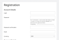 RedStar Registration Form Step 1 Desktop Device View