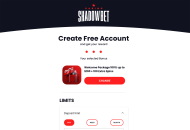 Shadowbet Registration Form Step 3 Desktop Device View