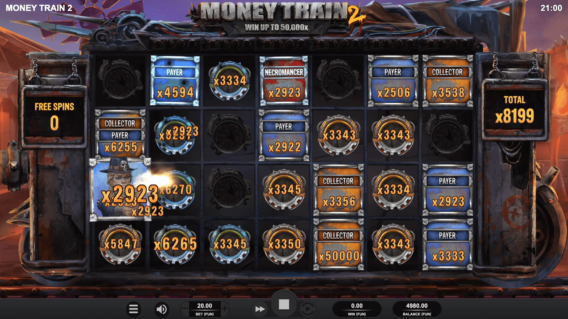 screenshot of relax gaming money train 2