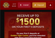 GoldenTiger Welcome Package Mobile Device View