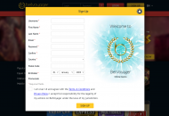 BetVoyager Registration Form Desktop Device View 