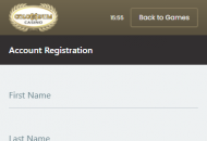 Colosseum Registration Form Step 1 Mobile Device View