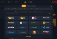 FrankCasino Payment Methods Desktop Device View 