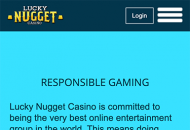 LuckyNugget Responsible Gambling Information 2 Mobile Device View