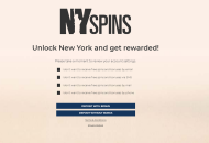 NYSpins Registration Form Step 2 Desktop Device View