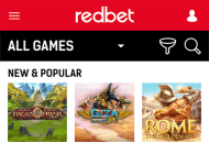 RedBet Homepage Mobile Device View