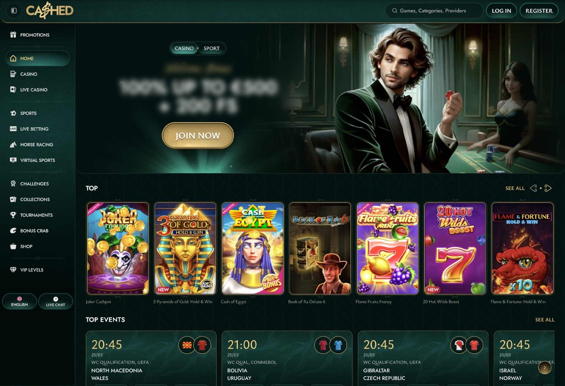 Cashed-Casino-Homepage-Desktop-Device-View