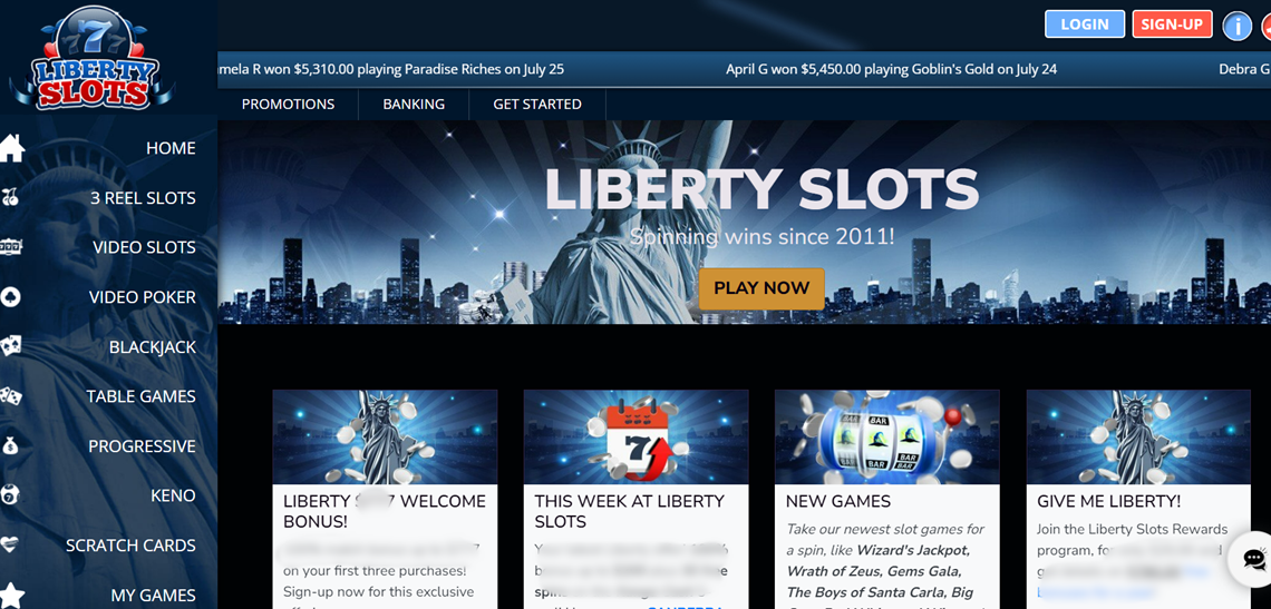 Liberty Slots Desktop