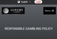 Luxury Casino Responsible Gambling Mobile