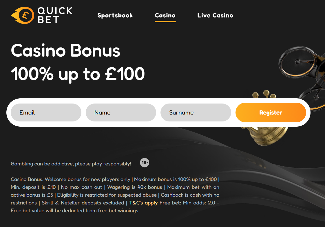 Quickbet Welcome bonus
