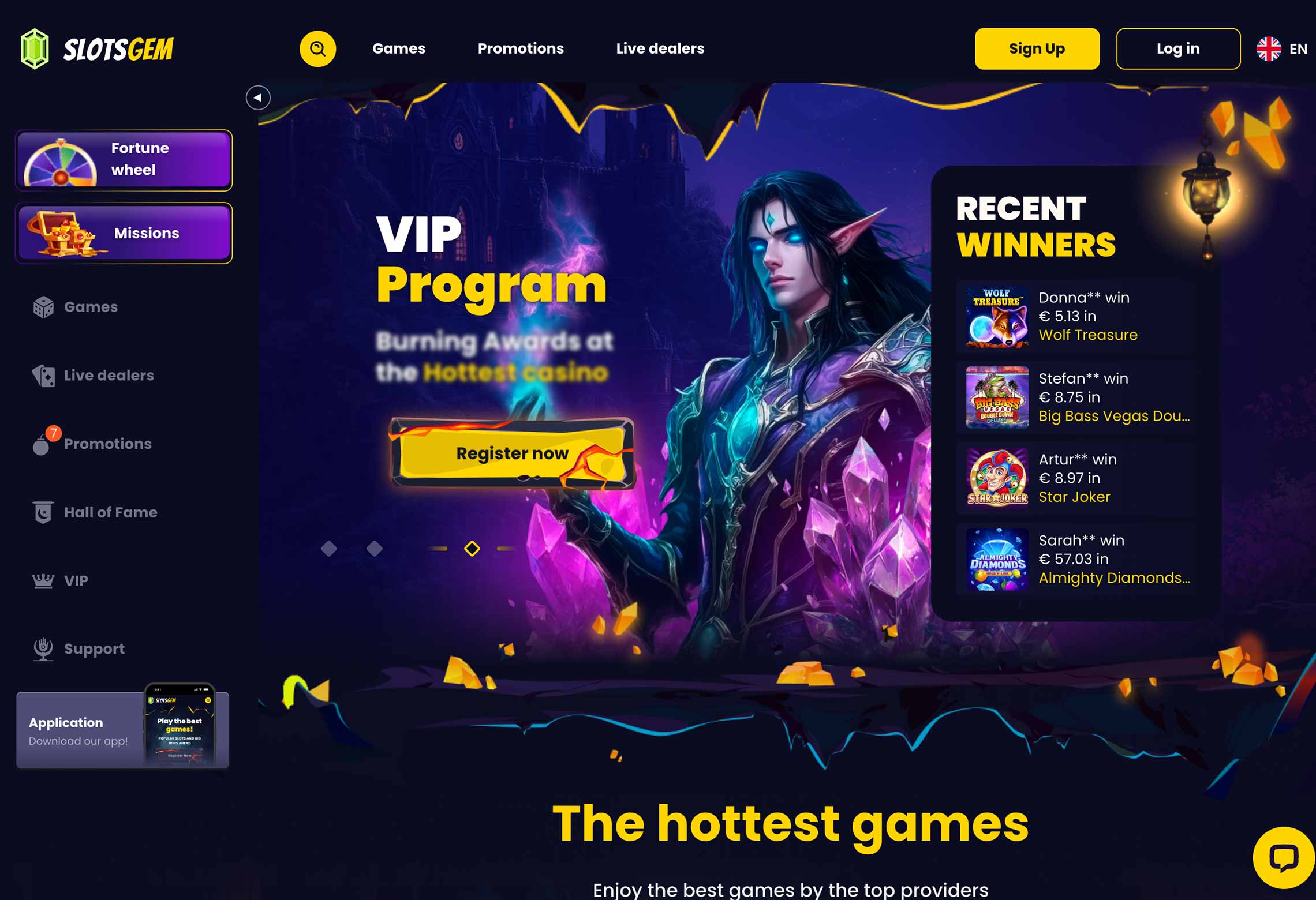SlotsGem-Casino-Homepage-Desktop-Device-View