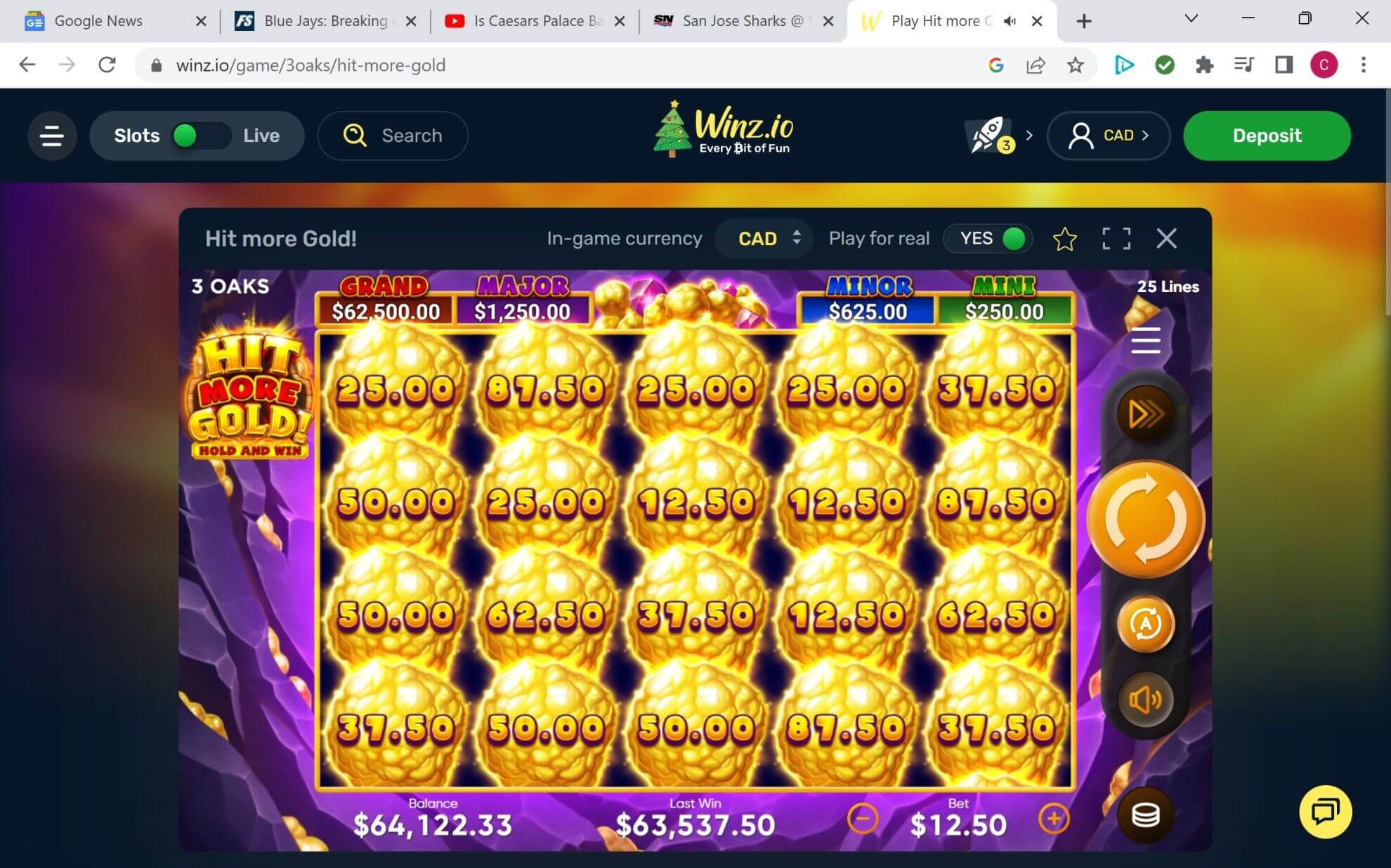 5082x win Hit More Gold  Slot 
