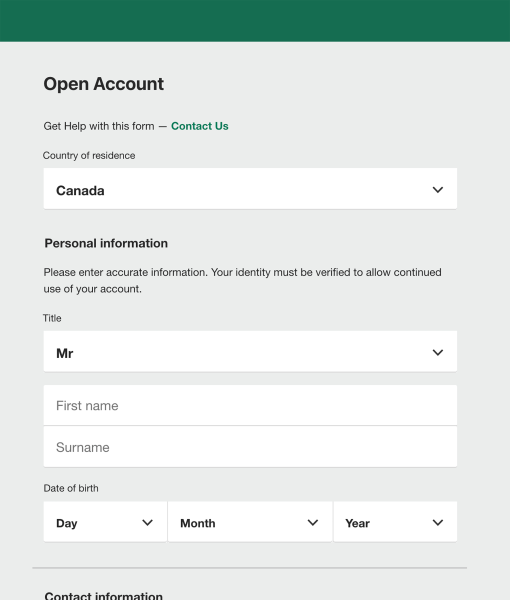 Bet365 Registration Form Desktop Device View 