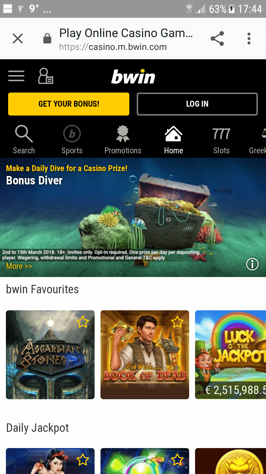 bwin be mobile
