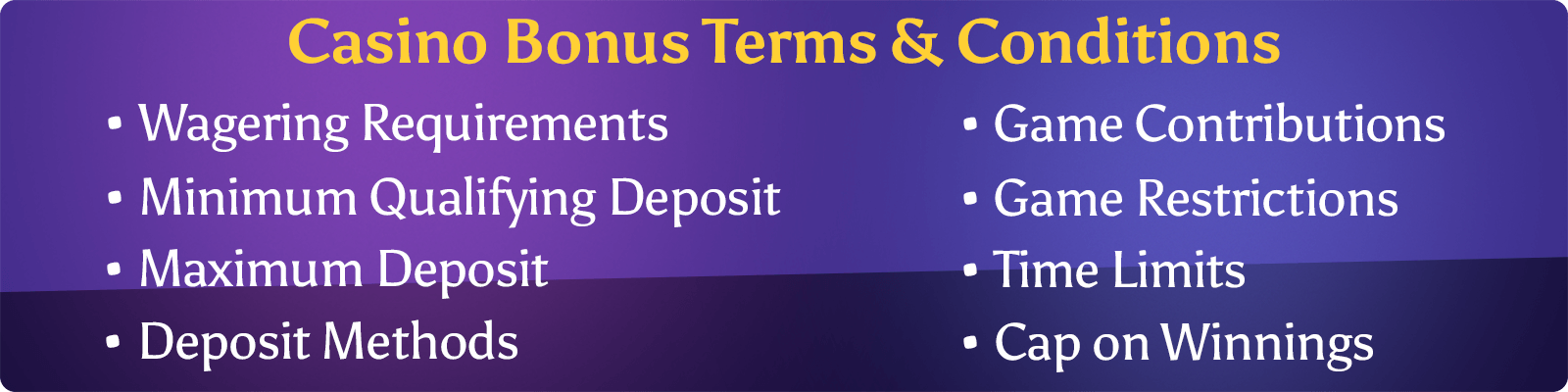 Casino Bonus Terms and Conditions