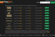 CasinoCasino Payment Methods Desktop Device View 