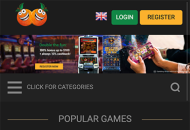 CasinoCasino Homepage Mobile Device View 