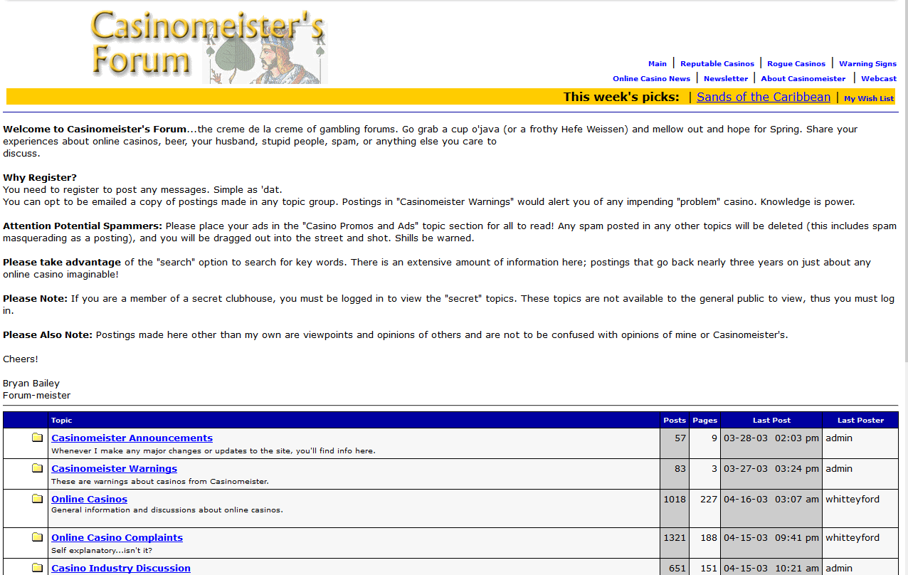 Casinomeister forum 2003
