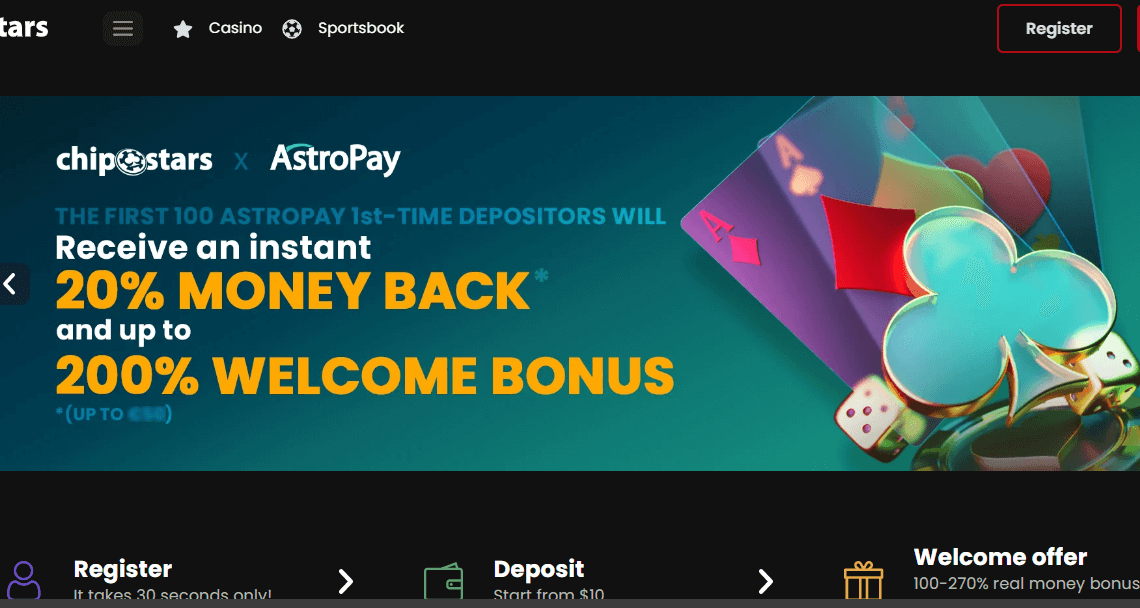 chipstars casino desktop