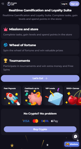 cryptoleo casino mobile screenshot taken on 9/26/2023